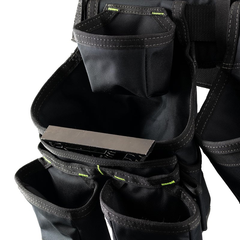 Dead On Tools - 1680 Denier Poly Framerâ€™s Tool Belt with Suspenders (HDP369857),Black - Image 2